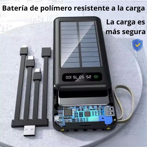 Batería de Carga Solar con Linterna