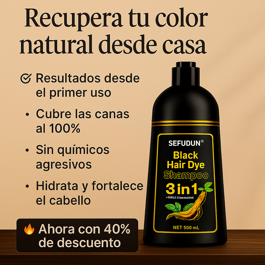 Hair Dye | Champú Cubre Canas 3 en 1