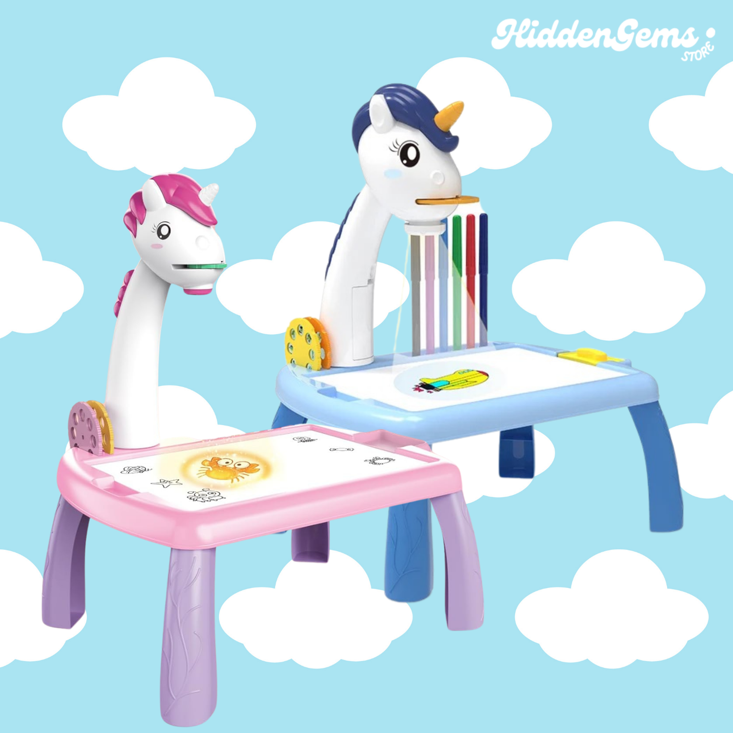 Kit ArteKids | Escritorio proyector + Rotuladores, cuaderno y pegatinas GRATIS