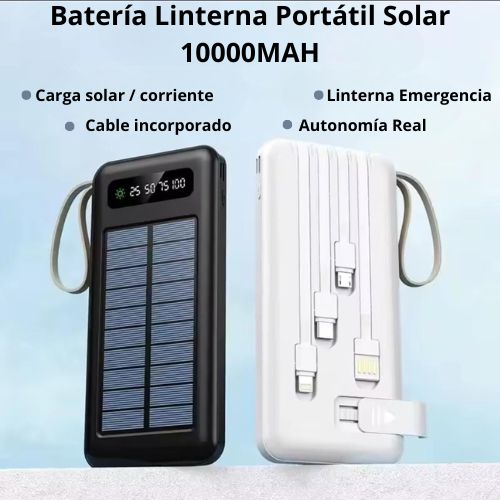 Batería de Carga Solar con Linterna